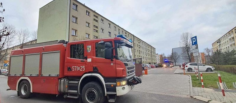Rozszczelniona butla z gazem w Halembie