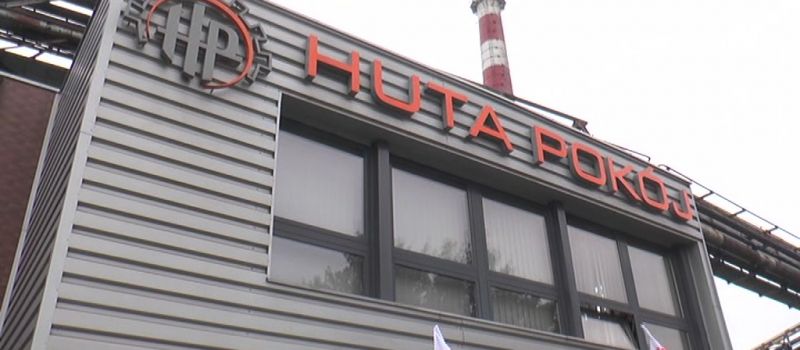 Protest pracowników Huty Pokój