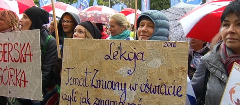 Sztrajk rechtorůw - prociw ryformie edukacji