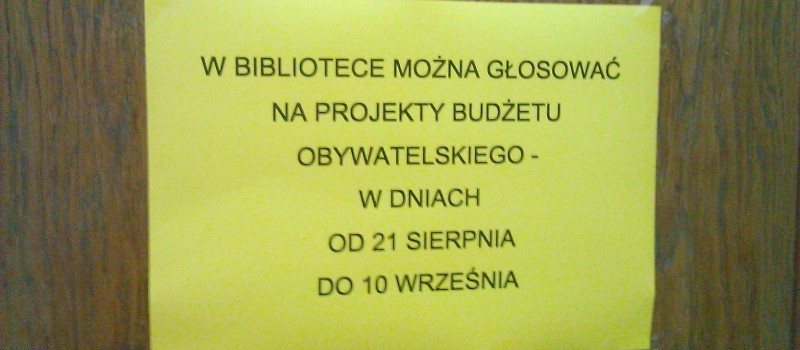 GŁOSOWANIE TRWA