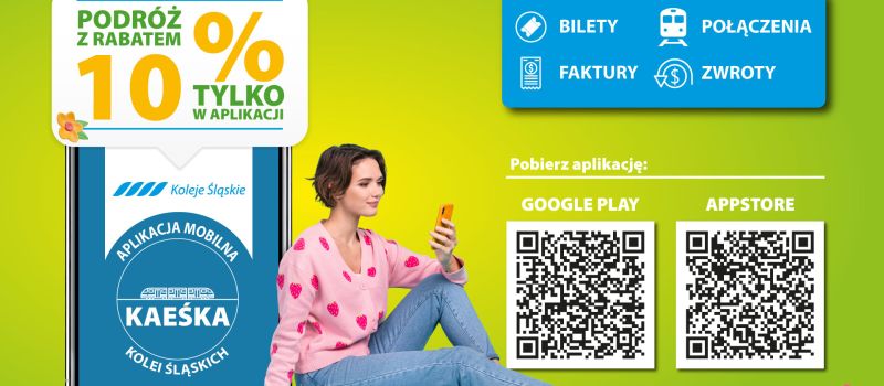 Nowe funkcje w Kaeśce, aplikacji Kolei Śląskich