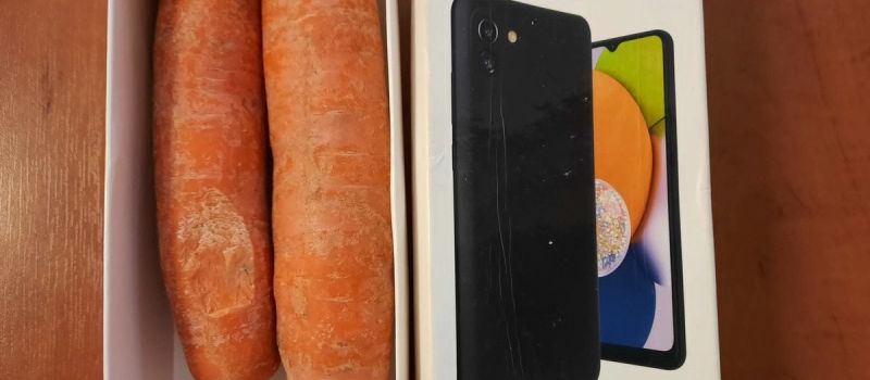 Kupił marchewki, zamiast markowego telefonu