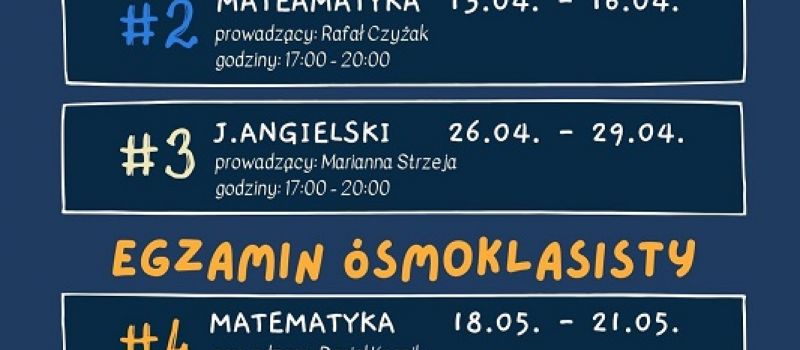 Darmowy kurs dla maturzystów oraz uczniów klas óśmych